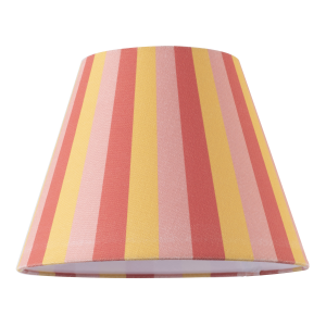 Multi Pink Tone Striped Linen Coolie Lamp Shade with Cotton Inner