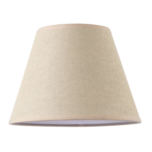 Traditional Rattan Tweed Lamp Shade with Pale Pink Cotton Fabric Trims