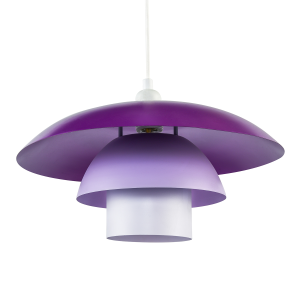 Modern Designer Purple and Lilac Lavender Metal Pendant Lighting Shade