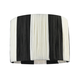 Designer Two Tone Black and White Folded Pleated Paper Lamp Shade