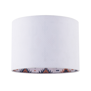 Western Cactus Themed White Linen Lamp Shade with Inner Vibrant Print