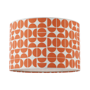 Modern Orange Geometric Linen Fabric Lamp Shade with Cotton Lining