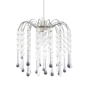 Classic Waterfall Pendant Shade with Clear and Smoked Black Acrylic