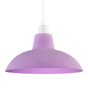 Industrial Retro Designed Matte Lilac Curved Metal Pendant Light Shade
