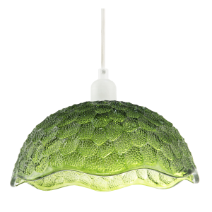 Tortoise Designed Emerald Green Glass Textured Ceiling Light Shade