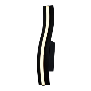 LED Stick Style Modern Feature Wall Light Fitting in Matte Sand Black