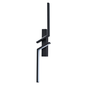 Sleek Double Stick LED Feature Wall Light Fitting in Matte Sand Black