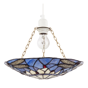 Lavender Light Purple Dragonfly Tiffany Glass Easy Fit Pendant Shade