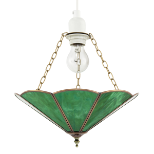 Green Toned Chic Tiffany Glass Easy Fit Pendant Shade with Chains