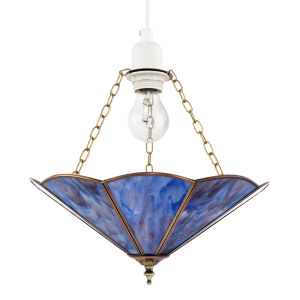 Lavender Purple Chic Tiffany Glass Easy Fit Pendant Shade with Chains