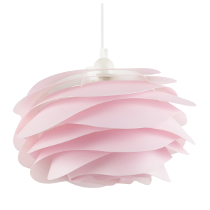 Modern Pink Wavy Rippled Pendant Ceiling Light Shade for Bedroom etc