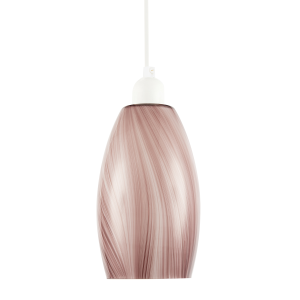Modern Reddish Brown Marble Stripe Effect Glass Pendant Light Shade