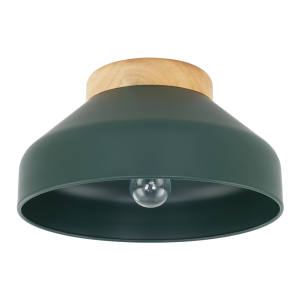 Chic Scandinavian Designed Semi Flush Ceiling Light in Forest Green