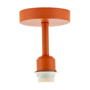 Traditional Matte Orange Ceiling Light Fitting to Hold Lamp Shades