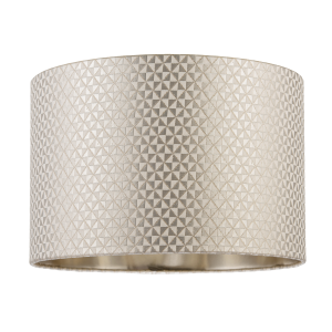 Modern Light Shimmer Taupe Drum Shade with Inner Champagne Gold Lining