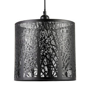 Unique and Beautiful Matte Black Metal Forest Design Pendant Shade