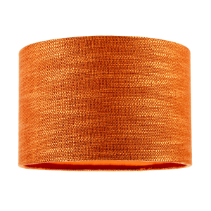 Designer Bobbled and Textured Linen Lamp Shade in Rustic Orange