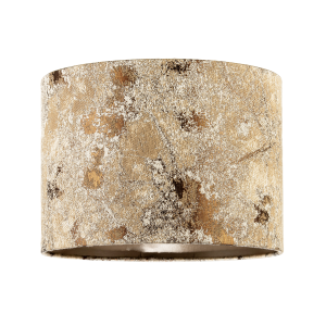 Modern Textured Gold and Burnt Orange Jacquard Fabric Drum Lampshade