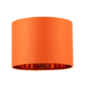 Contemporary Vivid Orange Cotton 10" Table Base or Pendant Lamp Shade