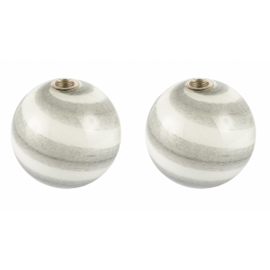 Stylish Pair of Grey Marble Swirl Glass Shades for G9 Lamp Holders