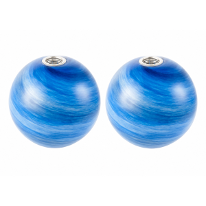 Stylish Pair of Blue Marble Swirl Glass Shades for G9 Lamp Holders