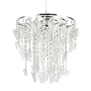Modern Butterfly Inspired Pendant Shade with Cascading Acrylic Strands