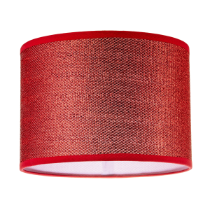 Modern and Designer Mini Diamond Red Glitter Fabric Round Lamp Shade