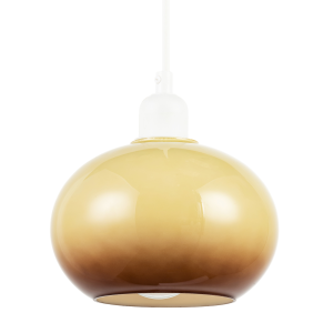 Gradient Amber Glass Globe Pendant Lamp Shade in Rounded Globe Form