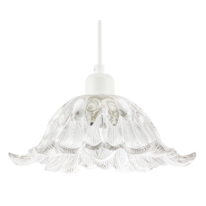 Art Nouveau Sculptural Clear Glass Pendant Ceiling Lighting Shade