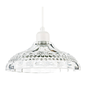 Modern Clear Textured Glass Dome Pendant Light Shade with Bubble Decor