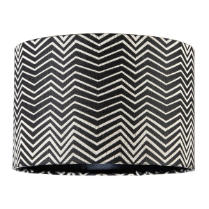 Scandinavian Style Black and White Chevron Pattern Textured Lamp Shade