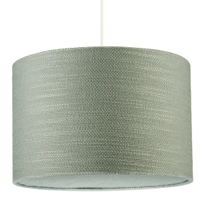Desert Sage Green Textured Linen Pendant Lighting Shade with Diffuser