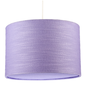 Modern Lavender Rose Textured Linen Pendant Light Shade with Diffuser