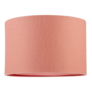 Chic Designer Peach Palazzo Textured Linen Fabric Circular Lamp Shade