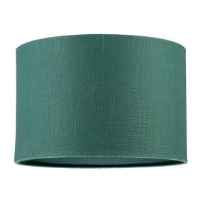 Designer Fir Forest Green Textured Linen Fabric Circular Lamp Shade