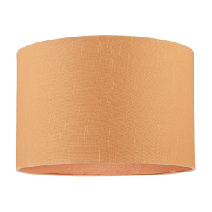 Designer Soft Apricot Cream Textured Linen Fabric Circular Lamp Shade