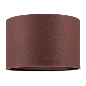 Modern Cinnamon Reddish Brown Textured Linen Fabric Circular Lampshade
