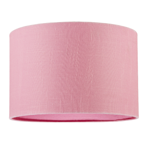Modern Designer Candy Pink Textured Linen Fabric Circular Lamp Shade