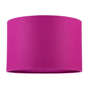 Designer Raspberry rose Textured Linen Fabric Circular Lamp Shade
