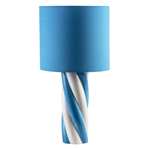 Modern Spiral Twist Blue and White Table Lamp Ceramic Table Lamp