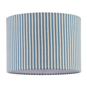 Dusty Blue Thin Striped Linen Fabric Lamp Shade with Inner Lining