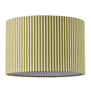 Olive Green Thin Striped Linen Fabric Lamp Shade with Inner Lining