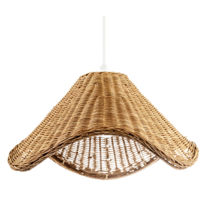 Boho Rustic Style Woven Natural Rattan Pendant Ceiling Lighting Shade