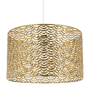 Art Deco Styled Pendant Ceiling Light Shade in Polished Gold Plated